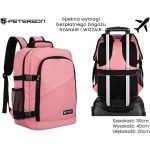 Peterson többfunkciós tágas utazó hátizsák rózsaszín