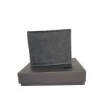 Sötétszürke férfi bőr pénztárca