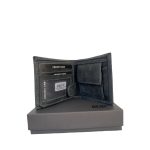 Sötétszürke férfi bőr pénztárca