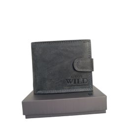 Sötétszürke férfi bőr pénztárca