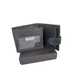 Sötétszürke férfi bőr pénztárca