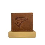 Barna férfi bőr pénztárca horgász