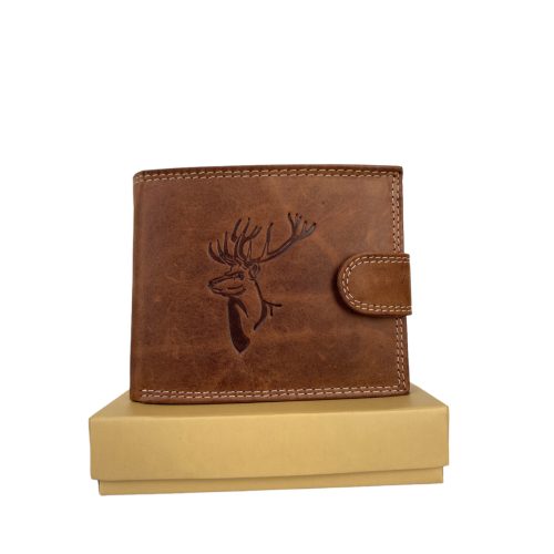 Barna férfi bőr pénztárca vadász