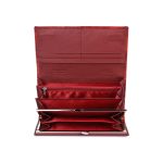 Piros valódi bőr pénztárca