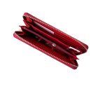 Piros bőr pénztárca