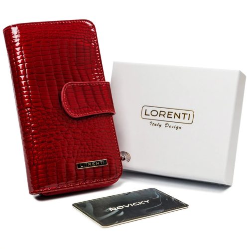 Női Bőr Pénztárca 76116-Rs-Rfid-1268 Piros/0056