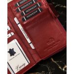 Női Bőr Pénztárca 76116-Rs-Rfid-1268 Piros/0056