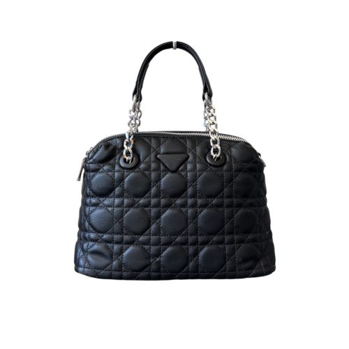 Fekete nyomott mintás divattáska