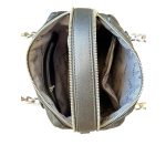 Fekete nyomott mintás divattáska