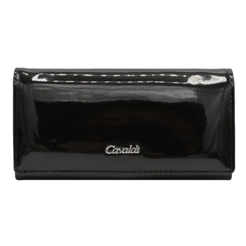 Fekete lakkbőr pénztárca