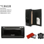 Fekete lakkbőr pénztárca