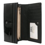 Fekete lakkbőr pénztárca